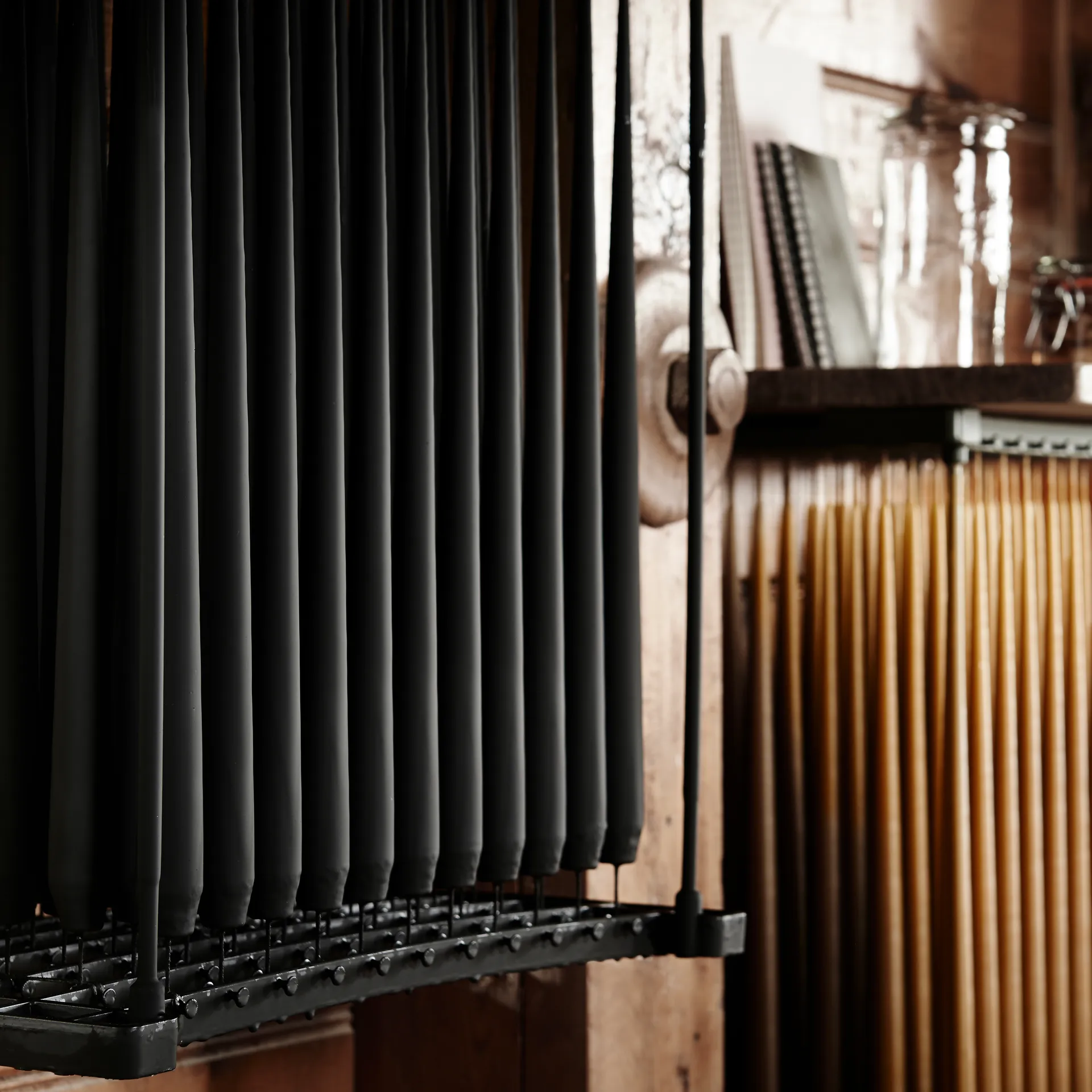 ester & erik lys 4-stk. matt, raw black, 32 cm ester & erik