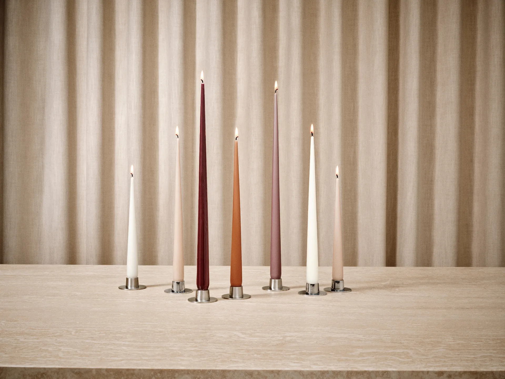 ester & erik lys 4-stk. matt, Winter rose 84, 42 cm ester & erik