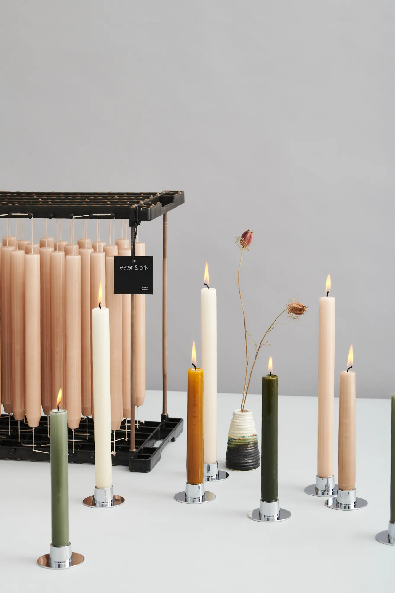 ester & erik lysestake blank 2-stk., Rusfritt stål ester & erik