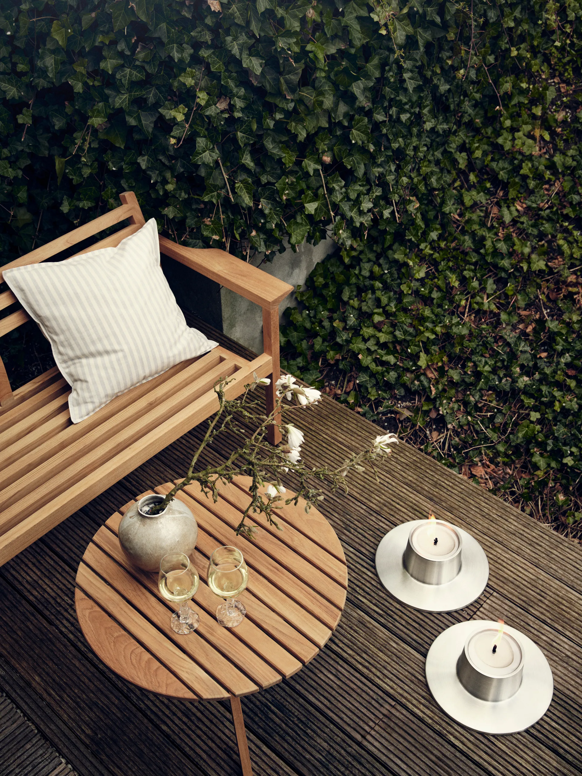 ester & erik utendørs lysestake large 32,3 cm, Silver ester & erik