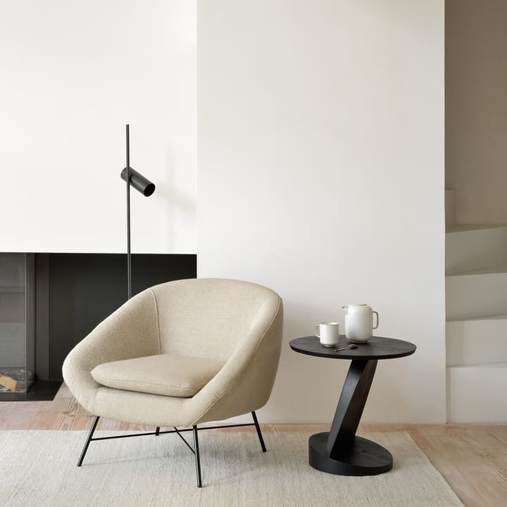 Barrow loungestol, Off-white-Black metal Ethnicraft