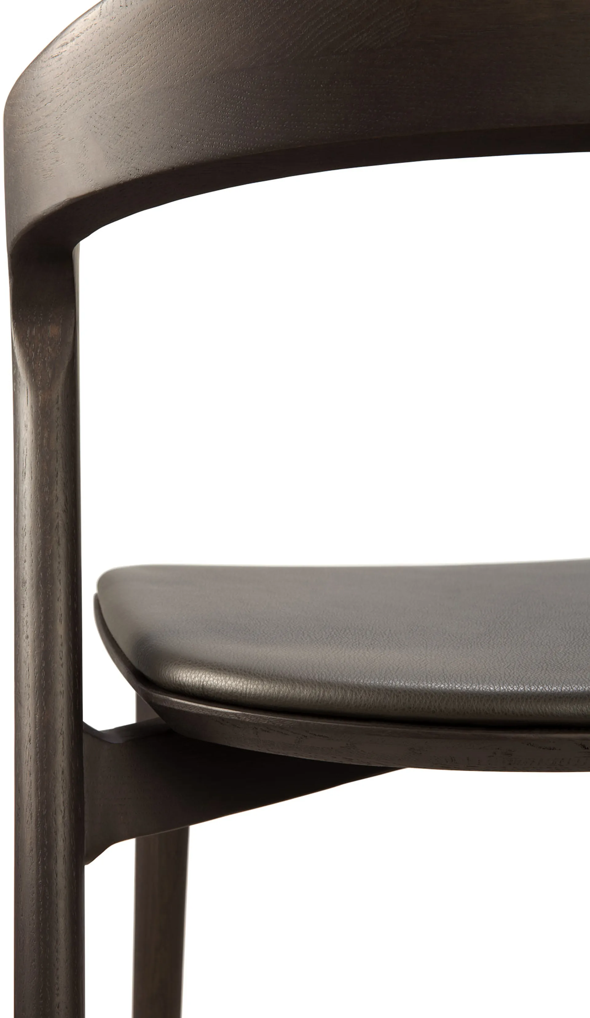 Bok stol med skinnsete, Brunbeiset eik-brunt skinn Ethnicraft