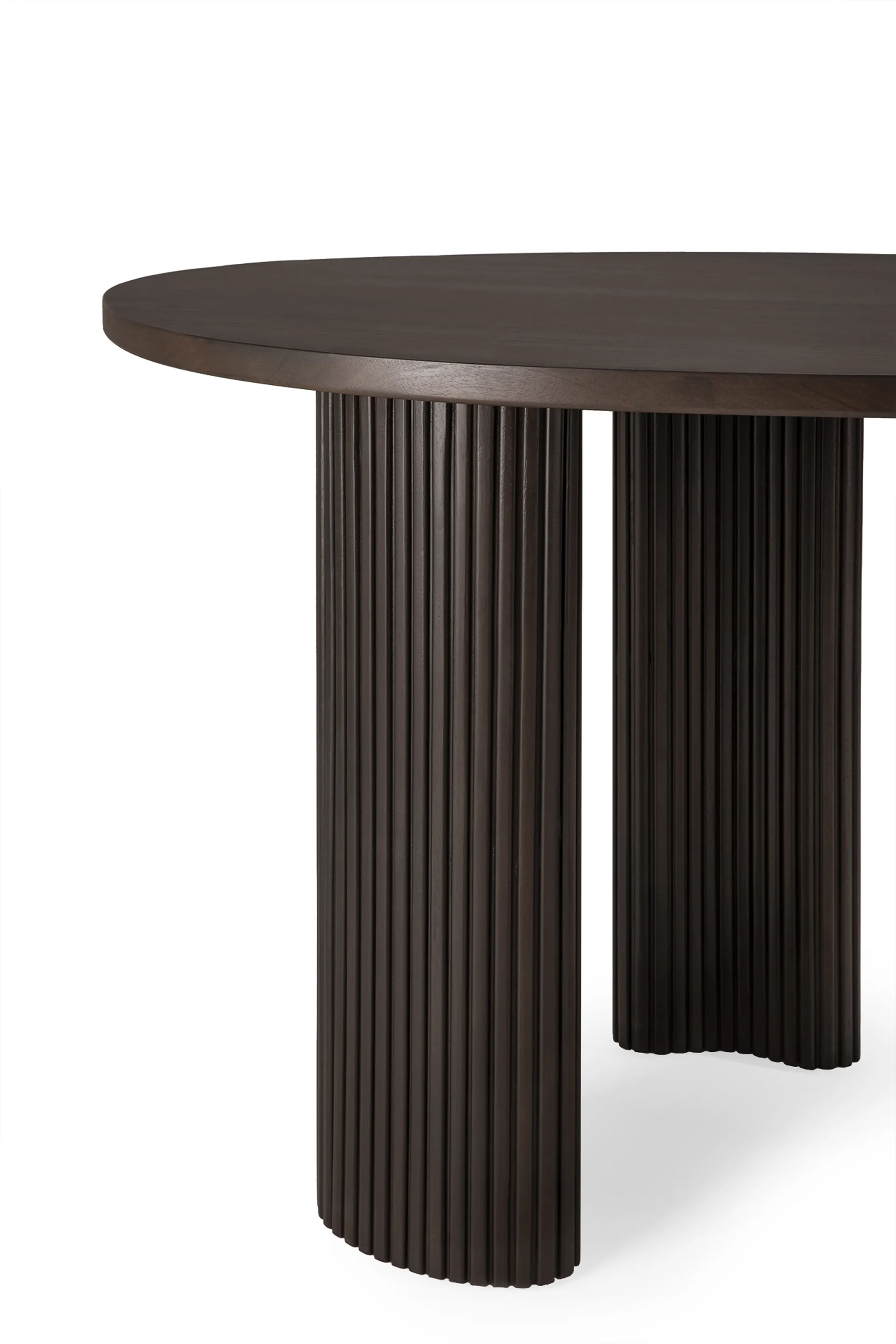 Boomerang skrivebord 160 x 83 x 76 cm, Mørkebrunbeiset mahogny Ethnicraft