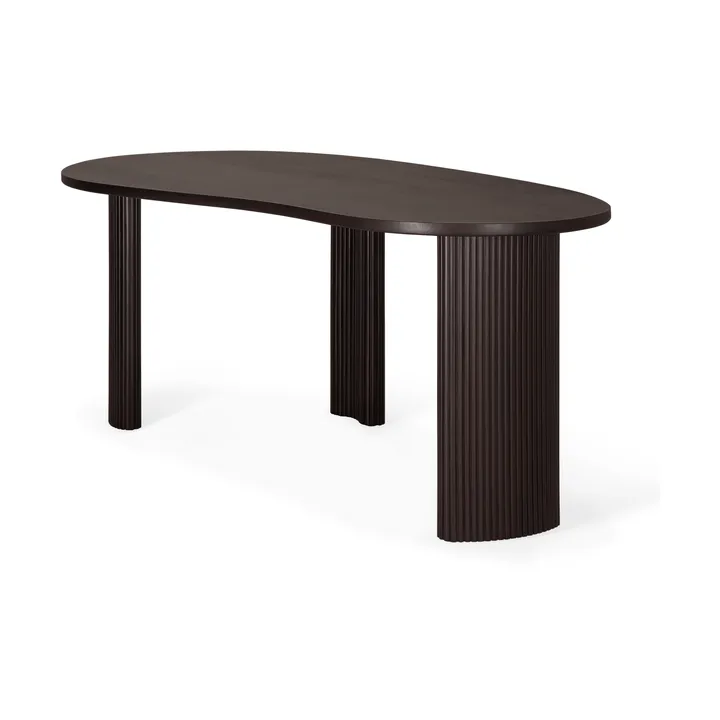 Boomerang skrivebord - Dark brown mahogny, 200x100x76 cm - Ethnicraft