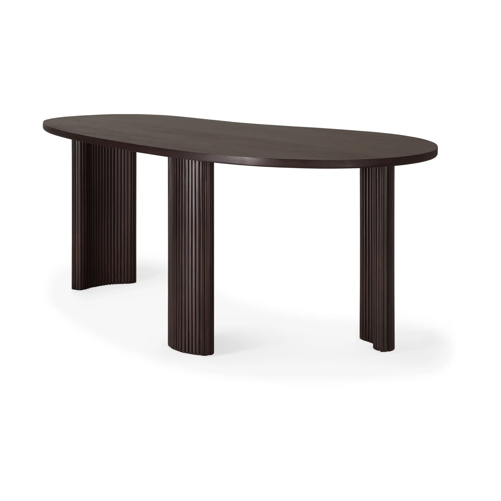 Boomerang skrivebord, Dark brown mahogny, 200x100x76 cm Ethnicraft