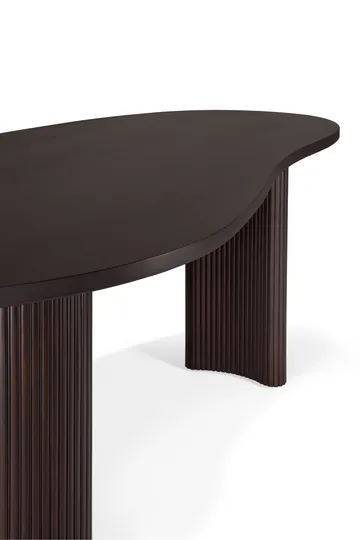 Boomerang skrivebord - Dark brown mahogny, 200x100x76 cm - Ethnicraft