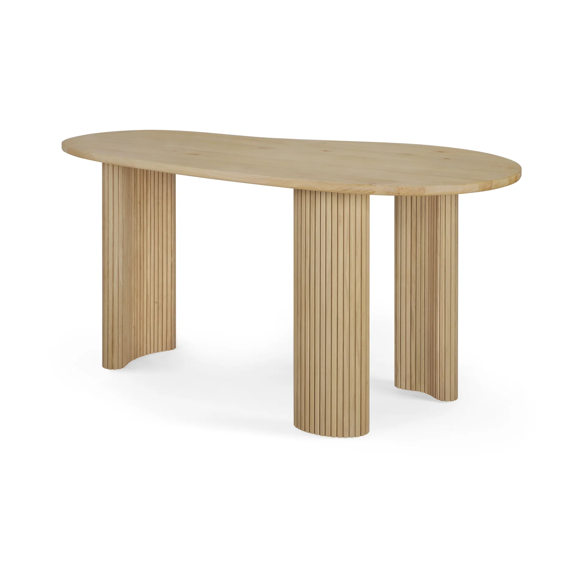 Boomerang skrivebord, Lakkert eik, 160x83x76 cm Ethnicraft