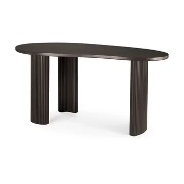 Boomerang skrivebord - Mørkebrunbeiset mahogny, 160x83x76 cm - Ethnicraft