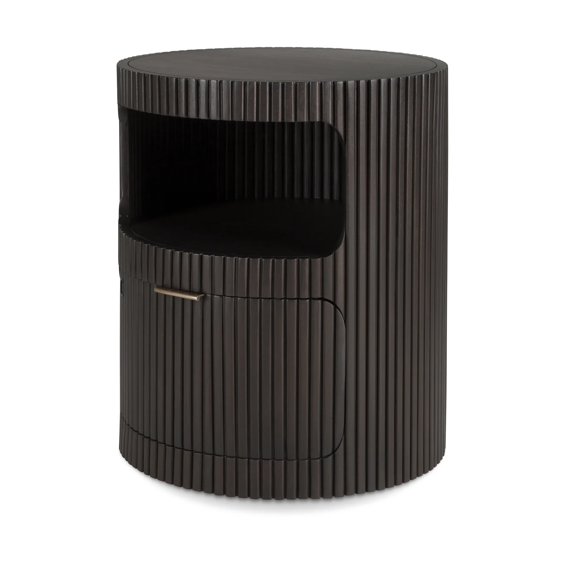 Boomerang skuffeseksjon, Dark brown mahogny, Ø45 cm Ethnicraft