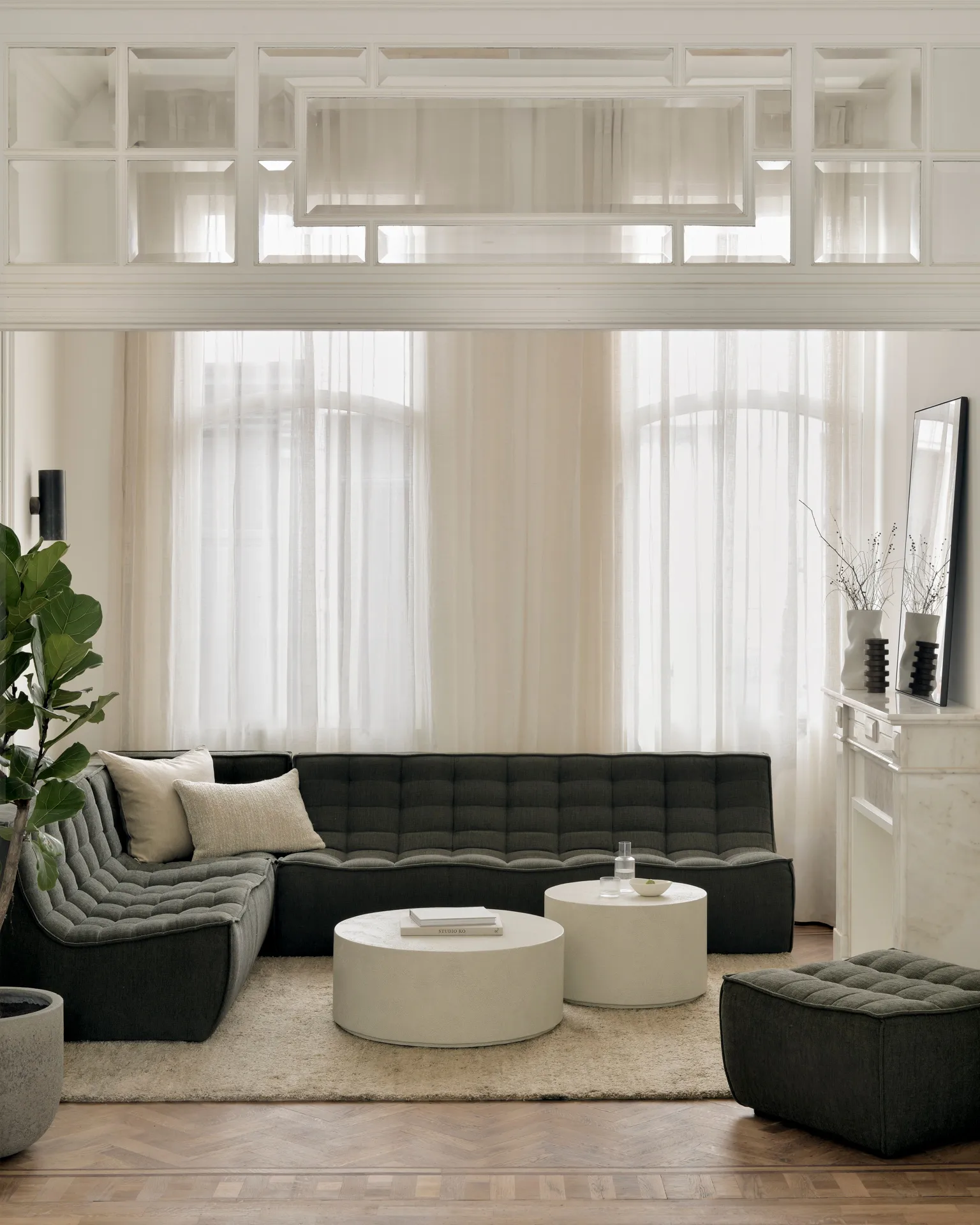 Elements sofabord, Off white, Ø80 cm Ethnicraft