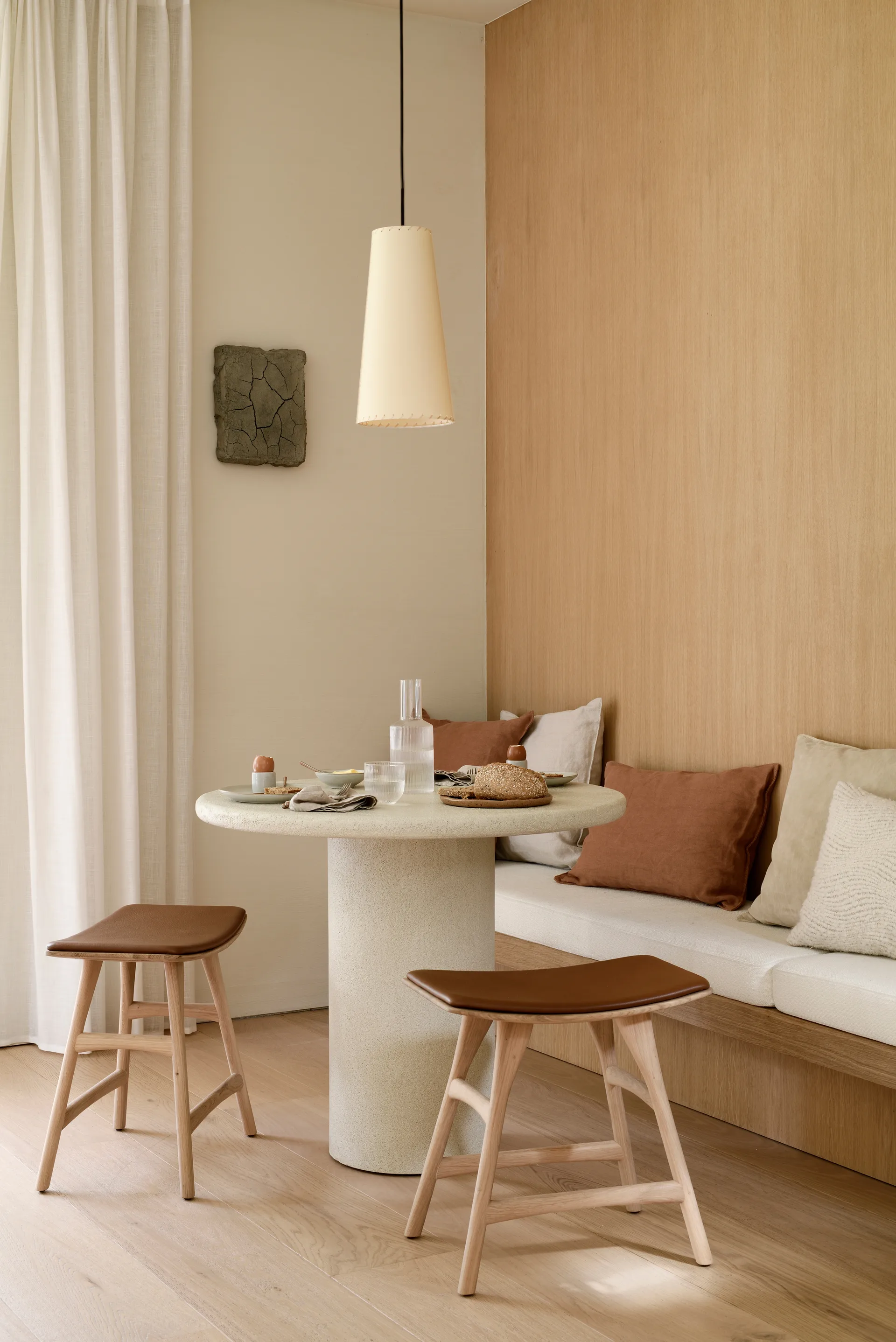 Elements spisebord, Off White, Ø90 cm Ethnicraft