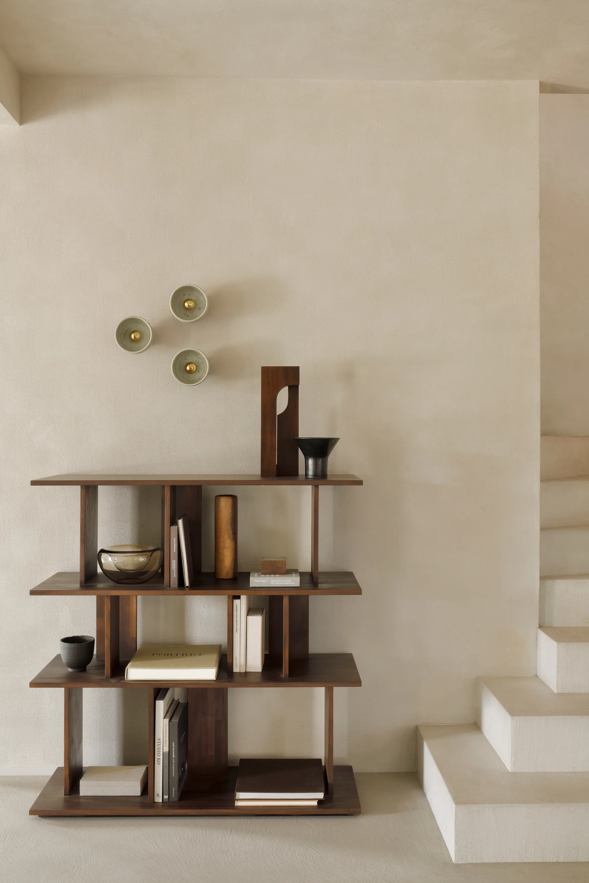 Irregular hylle, Mørkbeiset teak small Ethnicraft