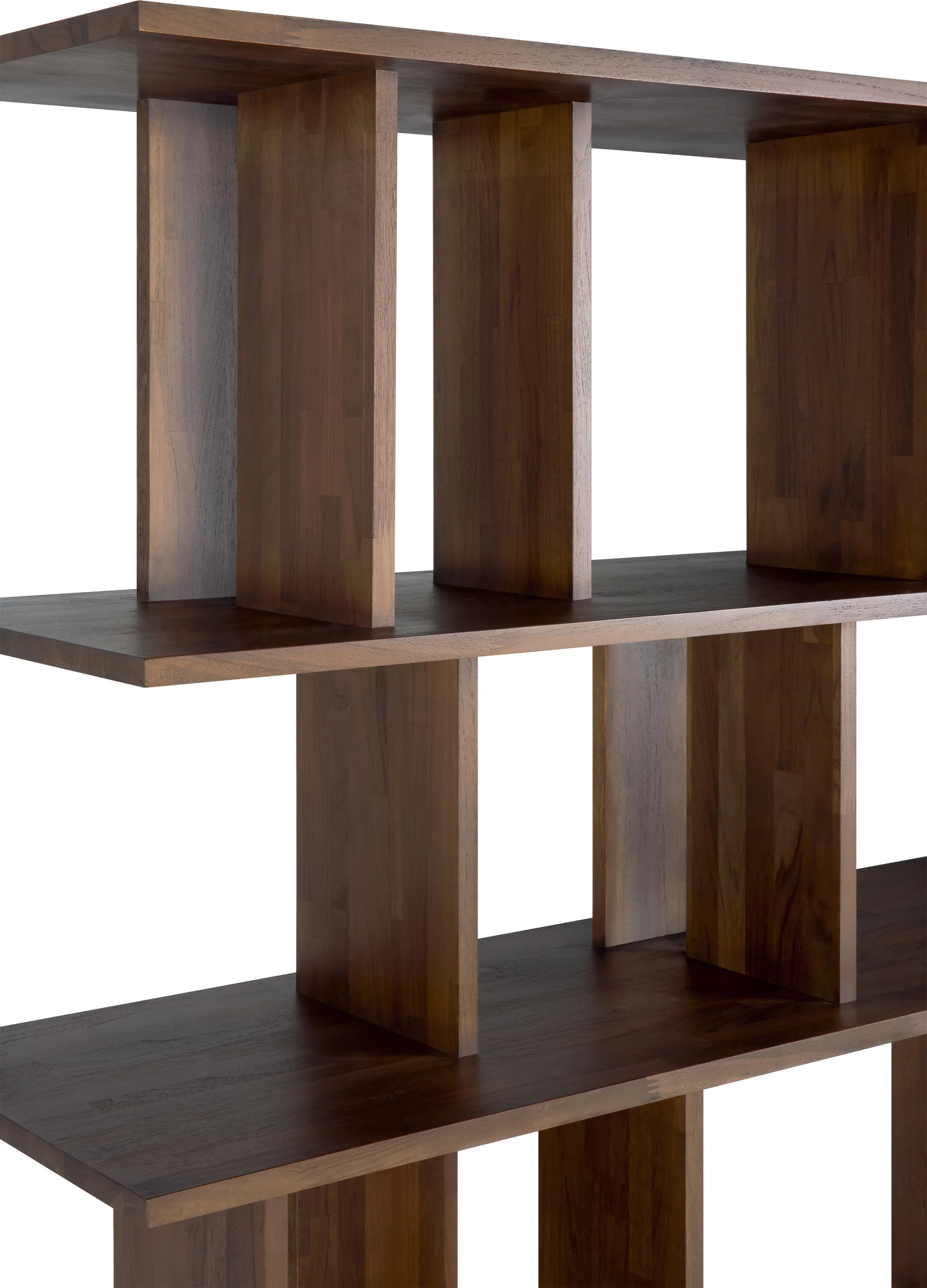 Irregular hylle, Mørkbetsed teak large Ethnicraft