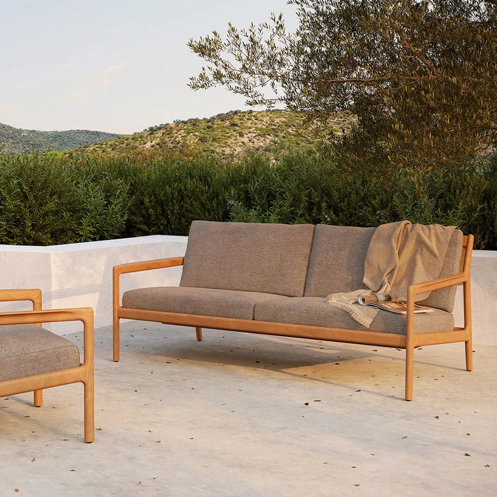 Jack outdoor sofa 2-seter teak, Mocha Ethnicraft