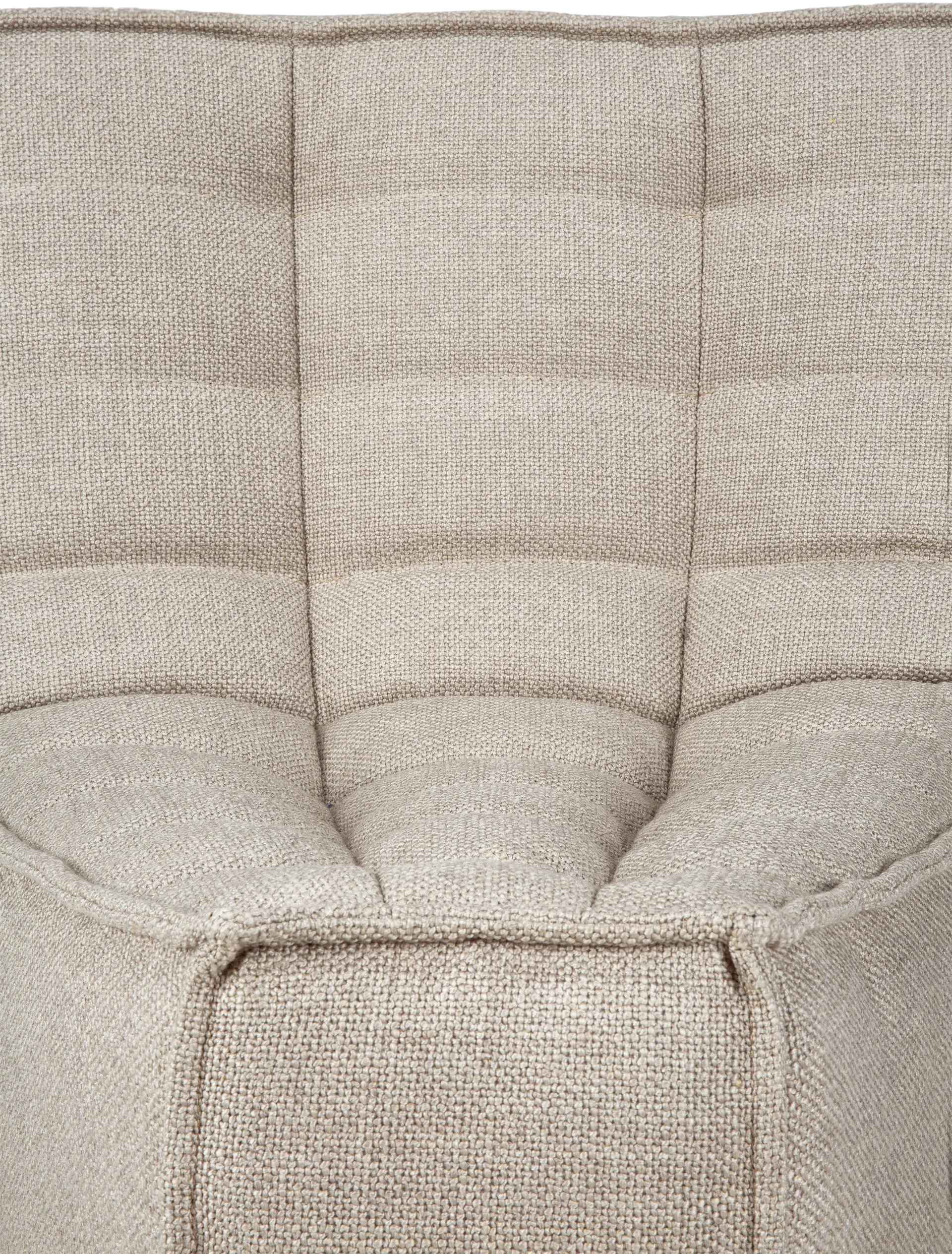 N701 hjørnemodul avrundet 45°, Stoff Ecru beige Ethnicraft