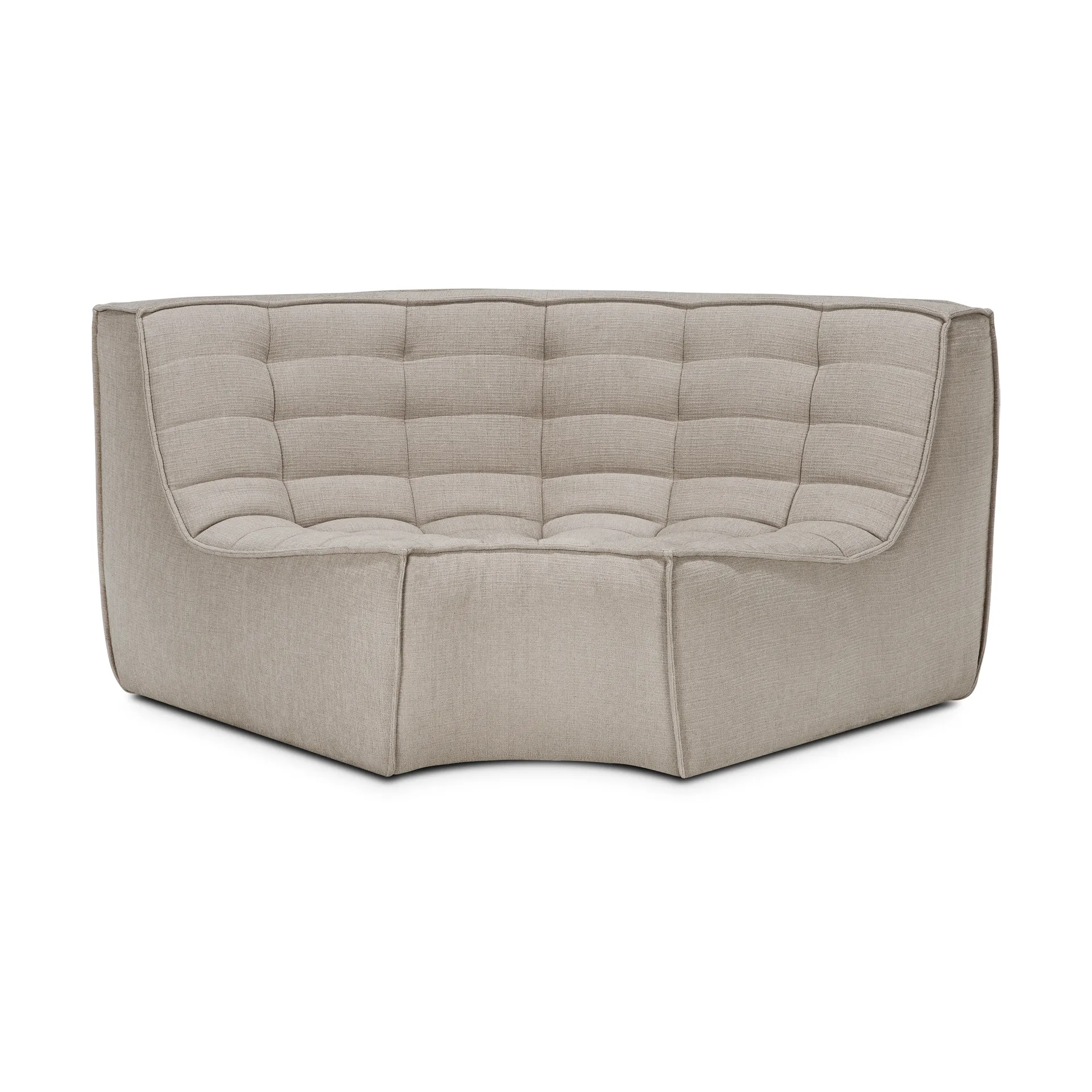 N701 hjørnemodul avrundet 90°, Stoff Ecru beige Ethnicraft