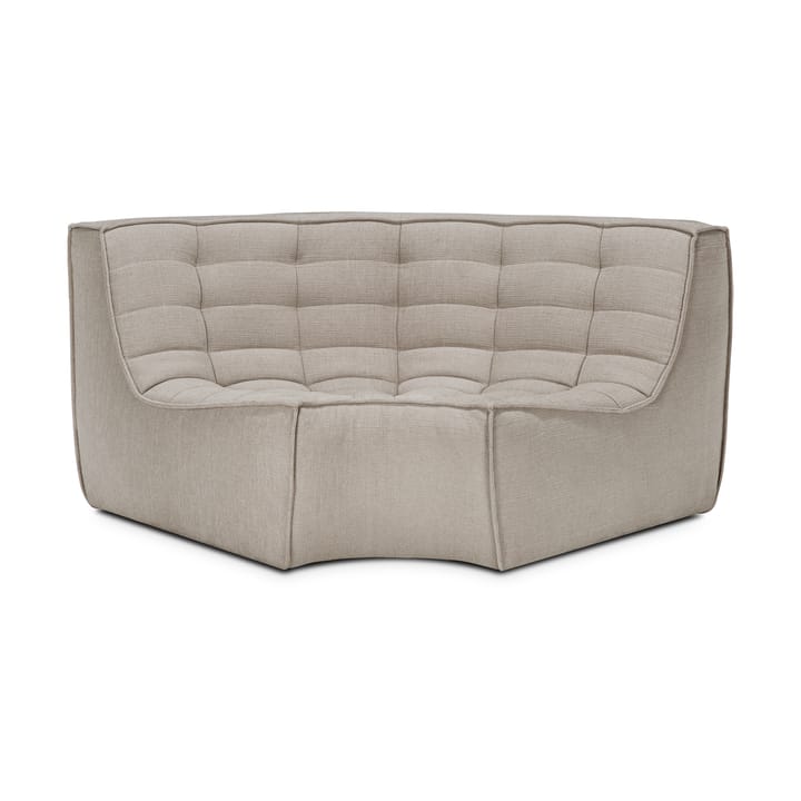 N701 hjørnemodul avrundet 90° - Stoff Ecru beige - Ethnicraft