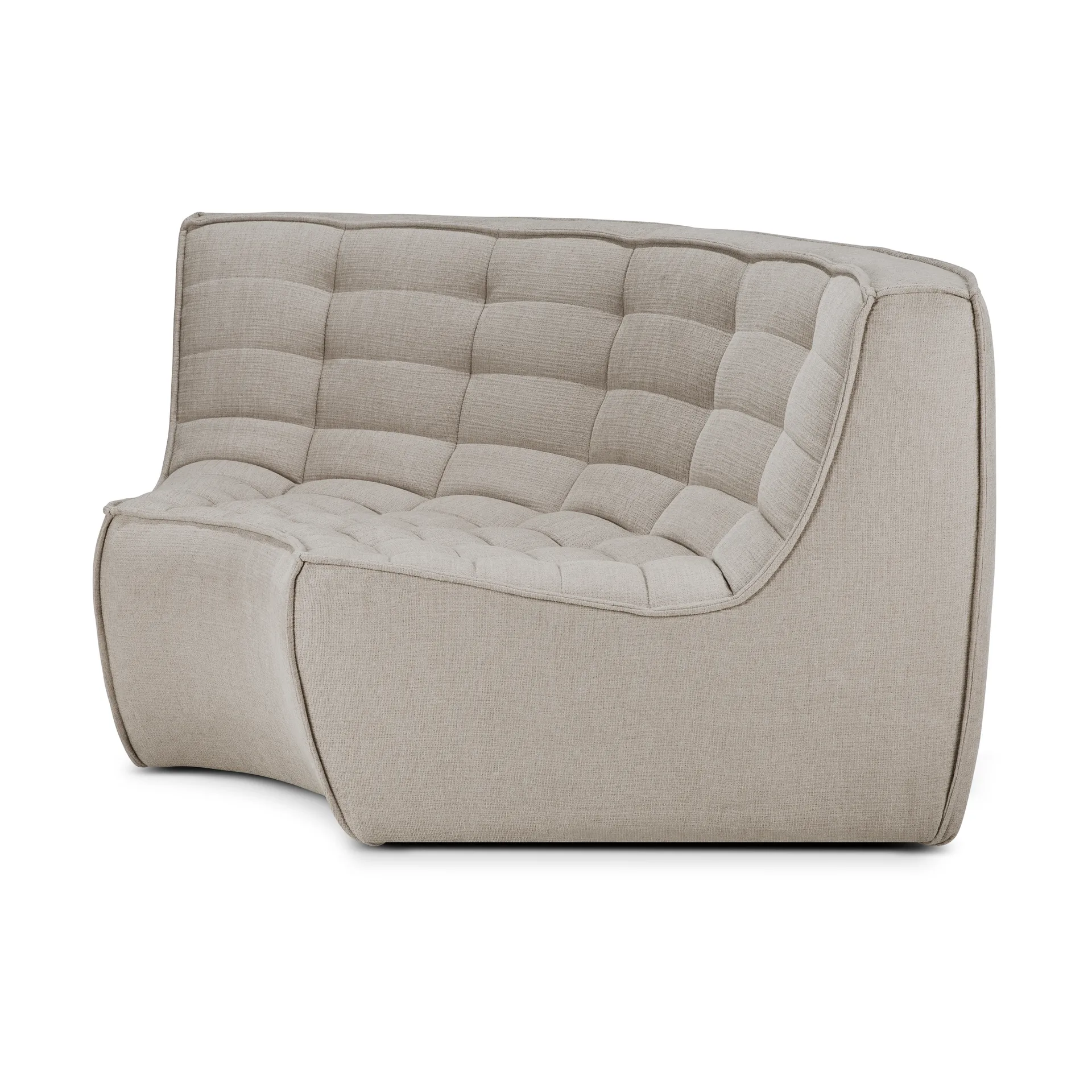 N701 hjørnemodul avrundet 90°, Stoff Ecru beige Ethnicraft