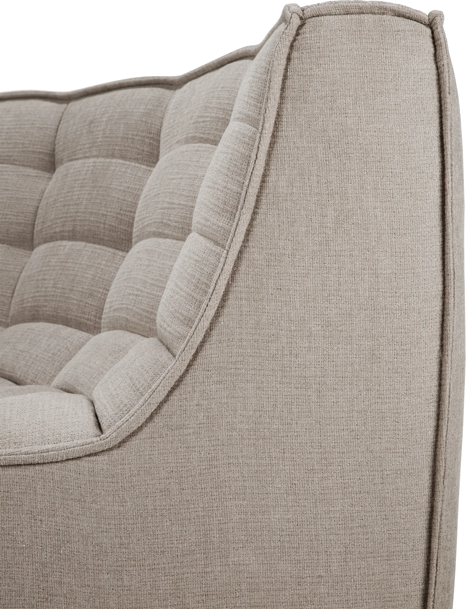 N701 hjørnemodul avrundet 90°, Stoff Ecru beige Ethnicraft