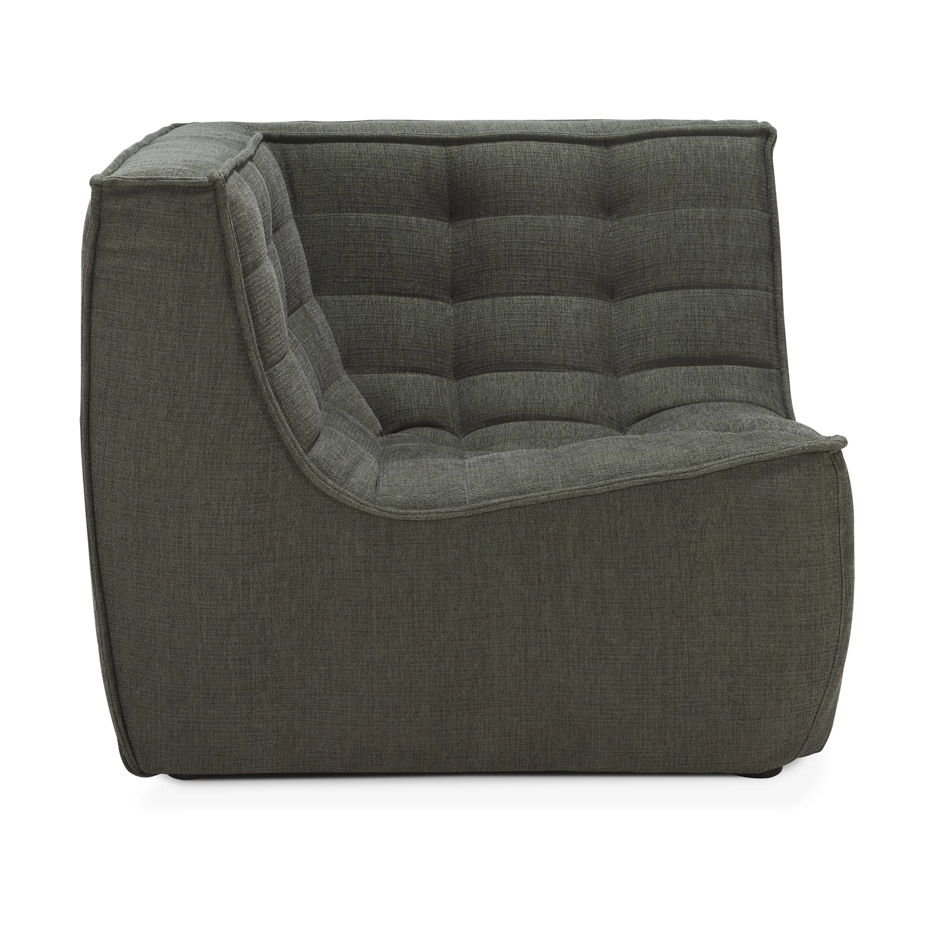 N701 hjørnemodul rett, Moss Eco fabric Ethnicraft