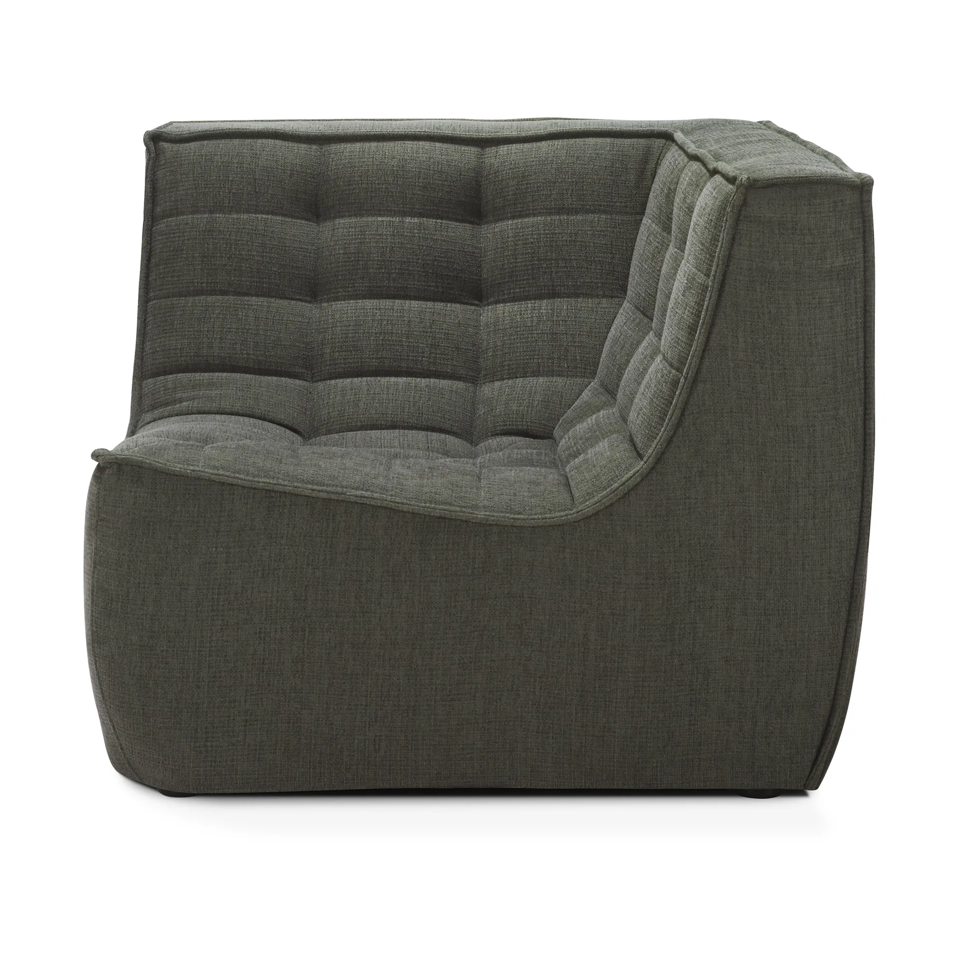 N701 hjørnemodul rett, Moss Eco fabric Ethnicraft