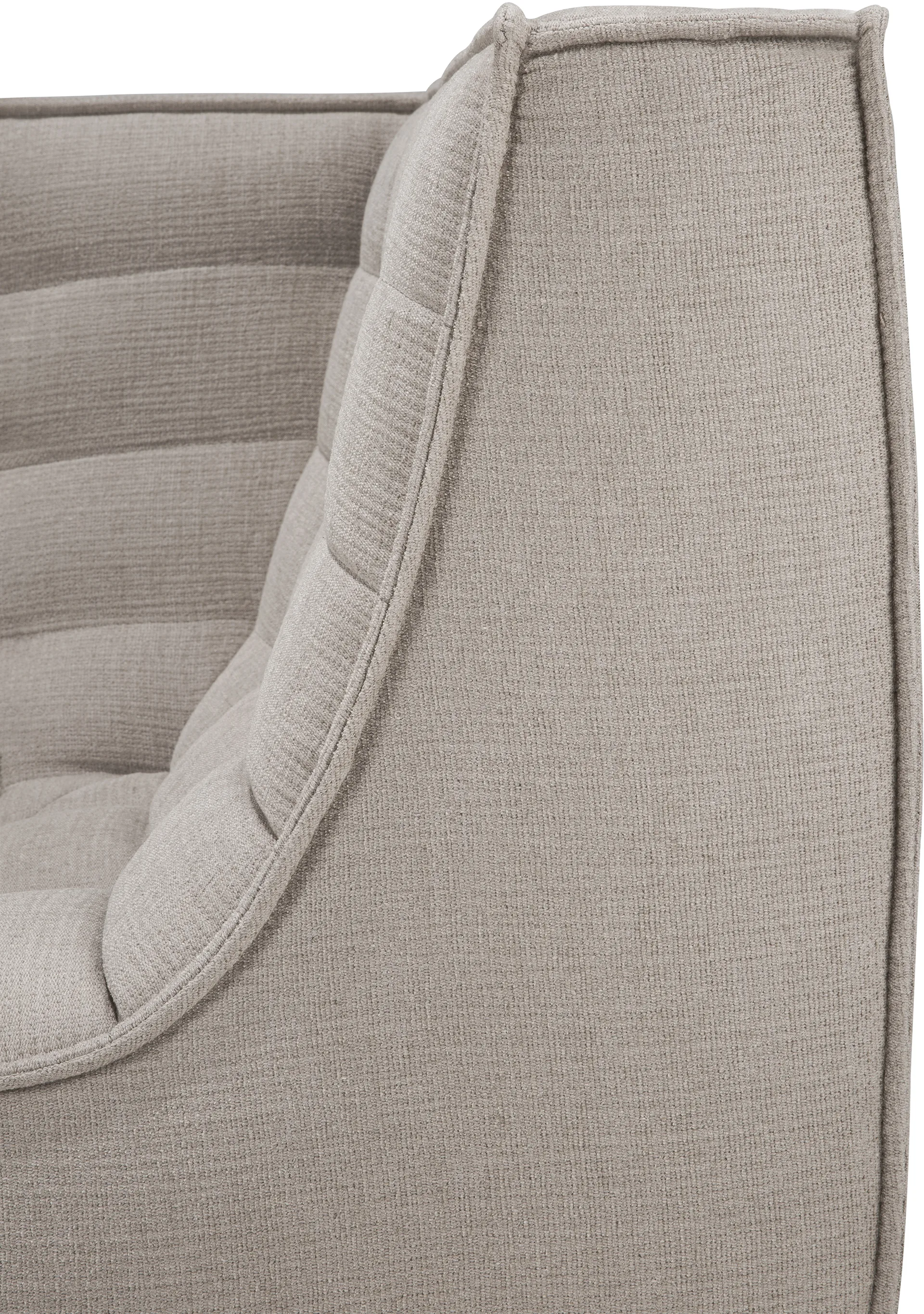 N701 hjørnemodul rett, Stoff Ecru beige Ethnicraft