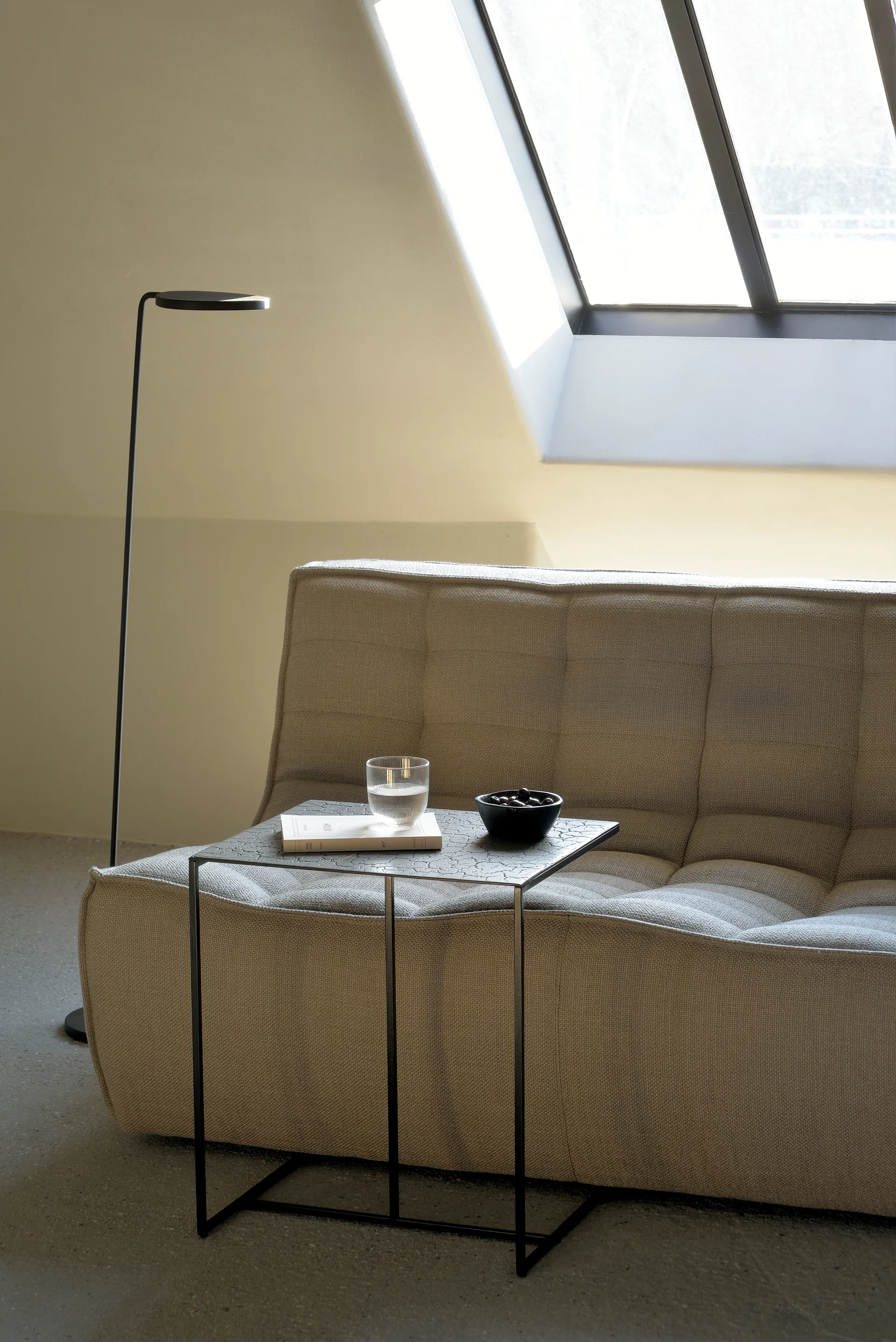 N701 modulhjørnesofa med avrundet hjørne, stoff Beige, 301x171 cm,  Ethnicraft