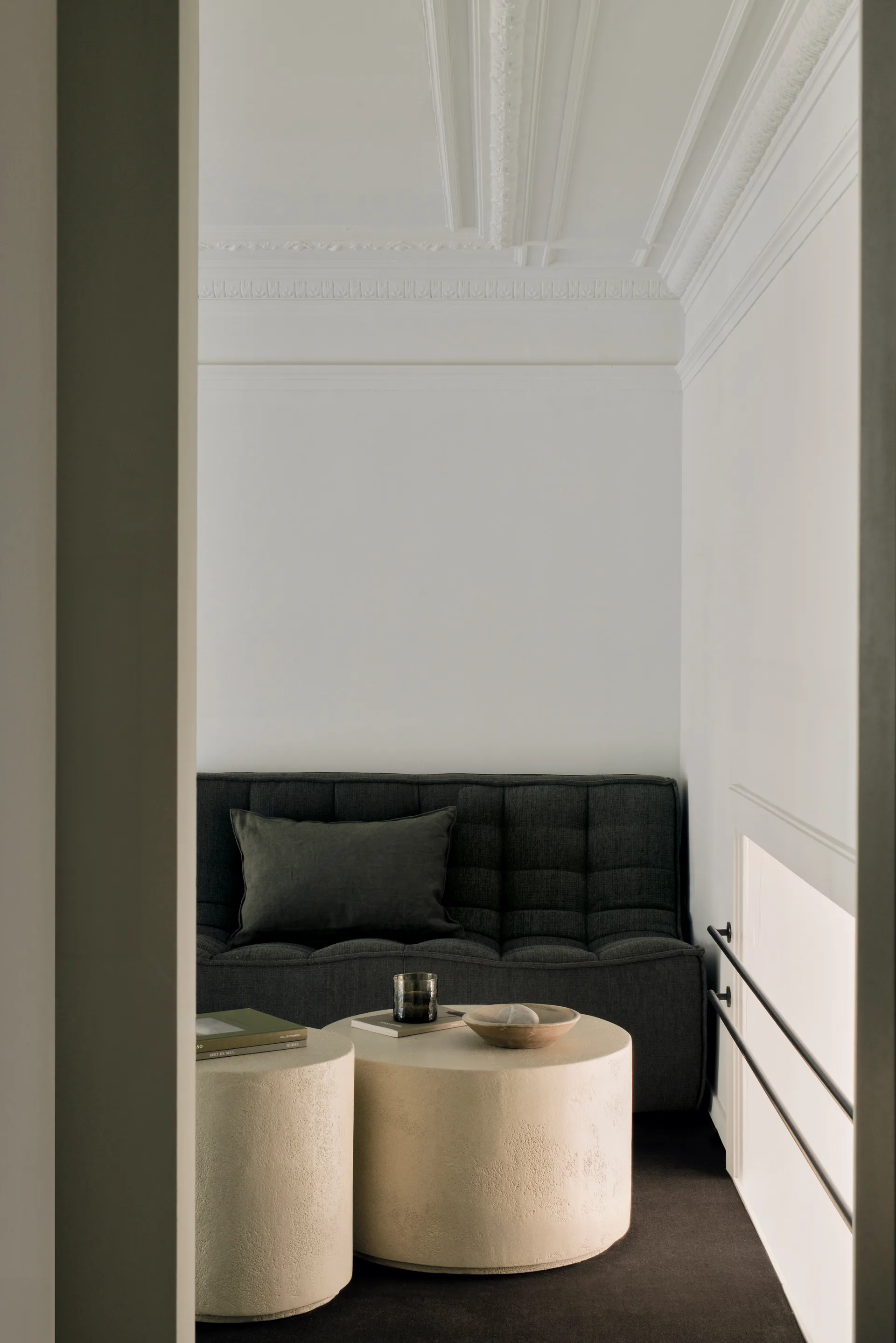 N701 modulhjørnesofa med rett hjørne, stoff Moss Eco, 301x231 cm,  Ethnicraft