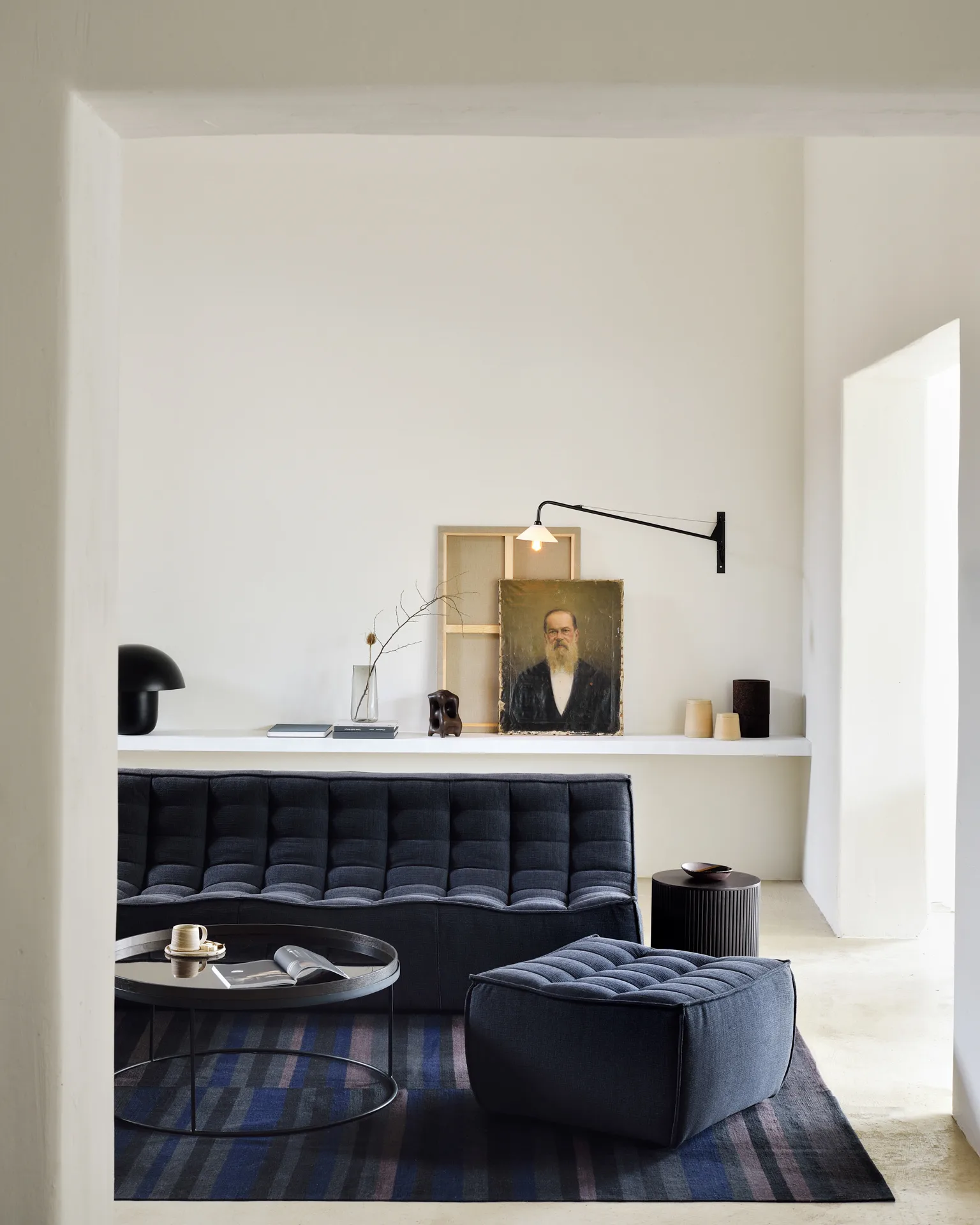 N701 sofa 3-seter, Graphite (blågrå) Ethnicraft