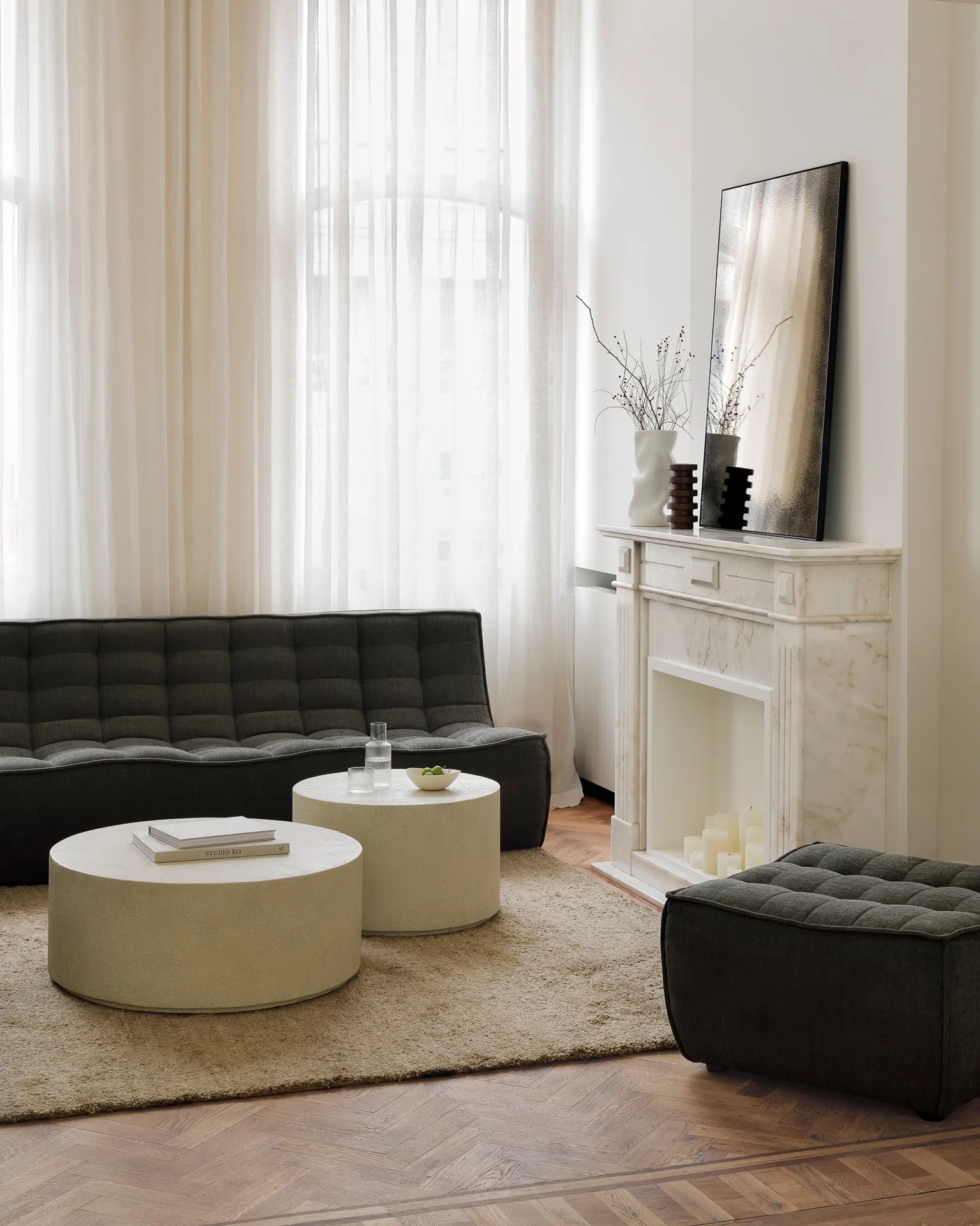 N701 sofa 3-seter, Moss Eco fabric Ethnicraft