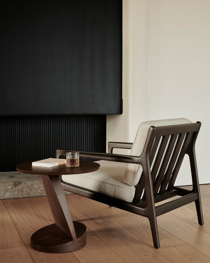 Oblic sidebord Ø52 cm, Brunbeiset teak Ethnicraft