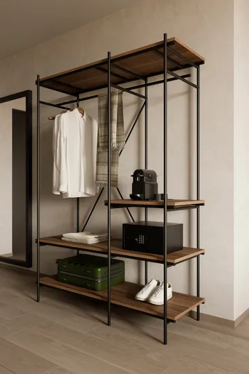 Oscar entrémøbel/gulvhylle - Mørkbeiset teak - Ethnicraft
