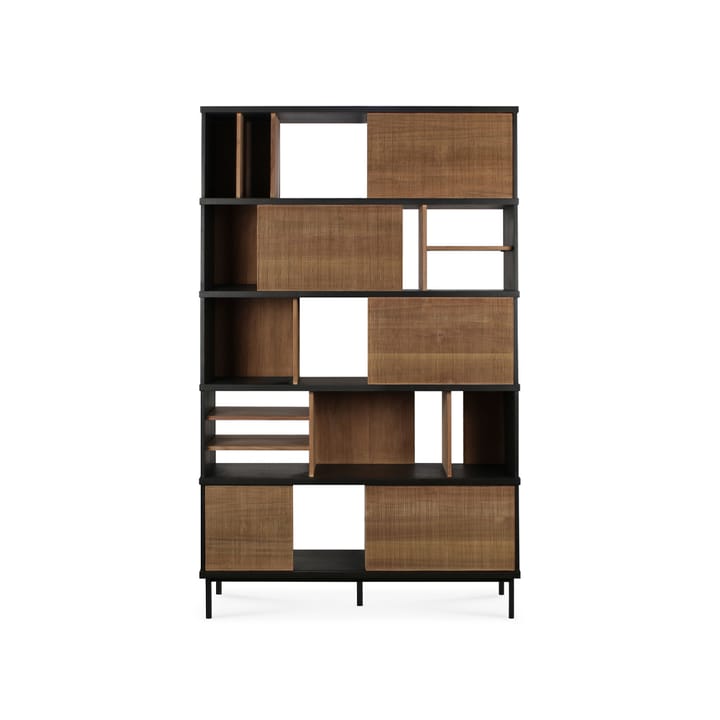 Oscar Rack hylle - Teak, Black 5 dører 120 x 40 cm - Ethnicraft