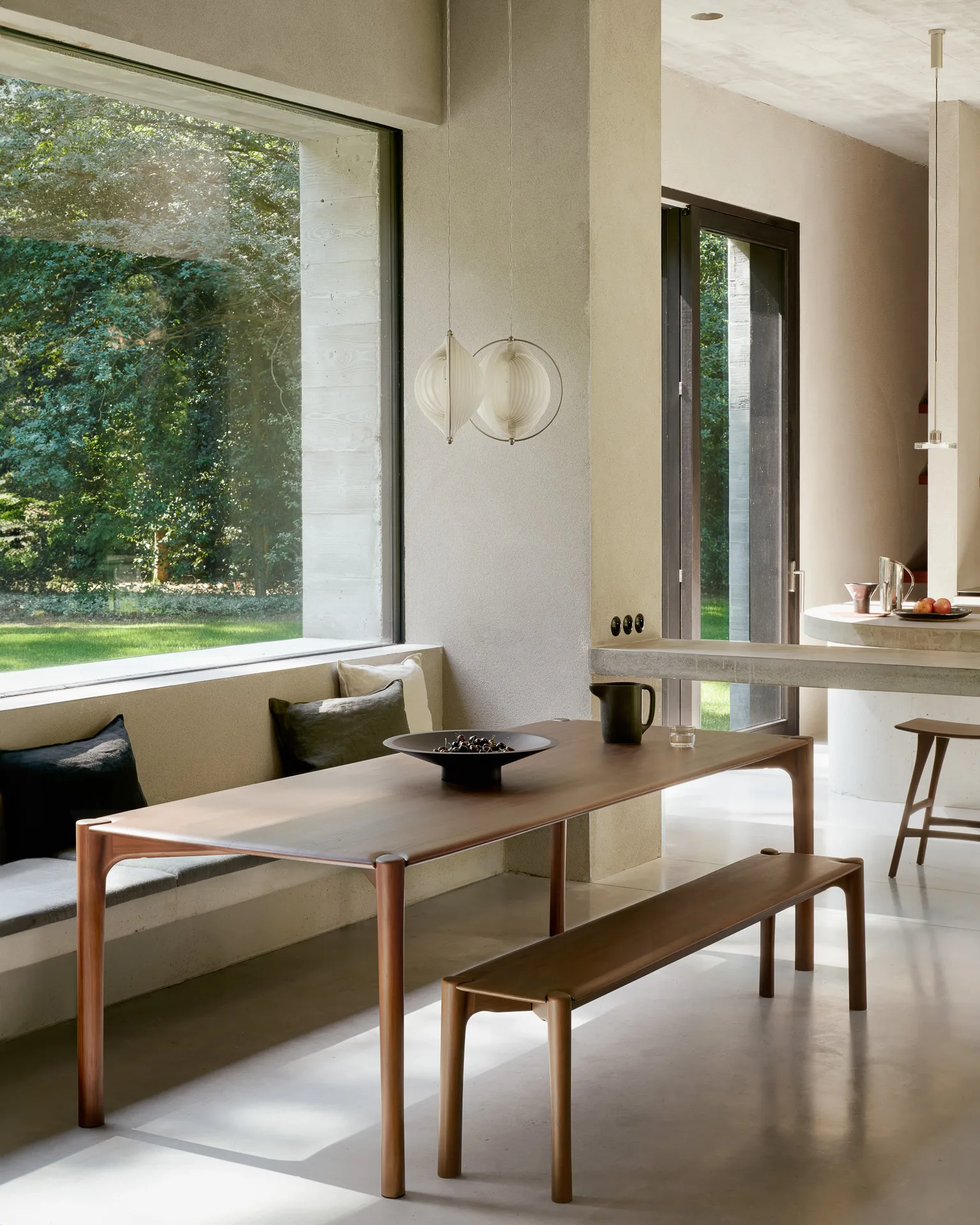 PI benk 166 x 35 cm, Lakkert teak Ethnicraft