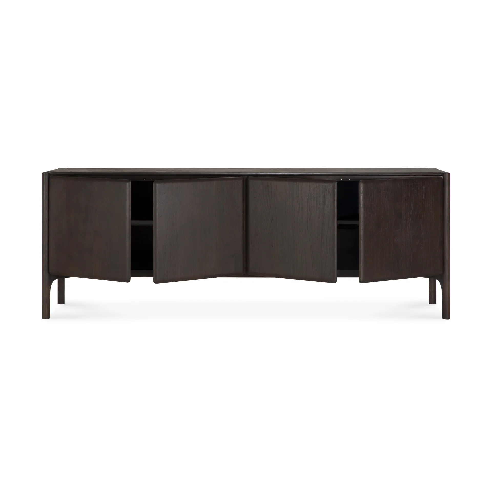 PI Sideboard, Teak dark brown, 4 dører Ethnicraft