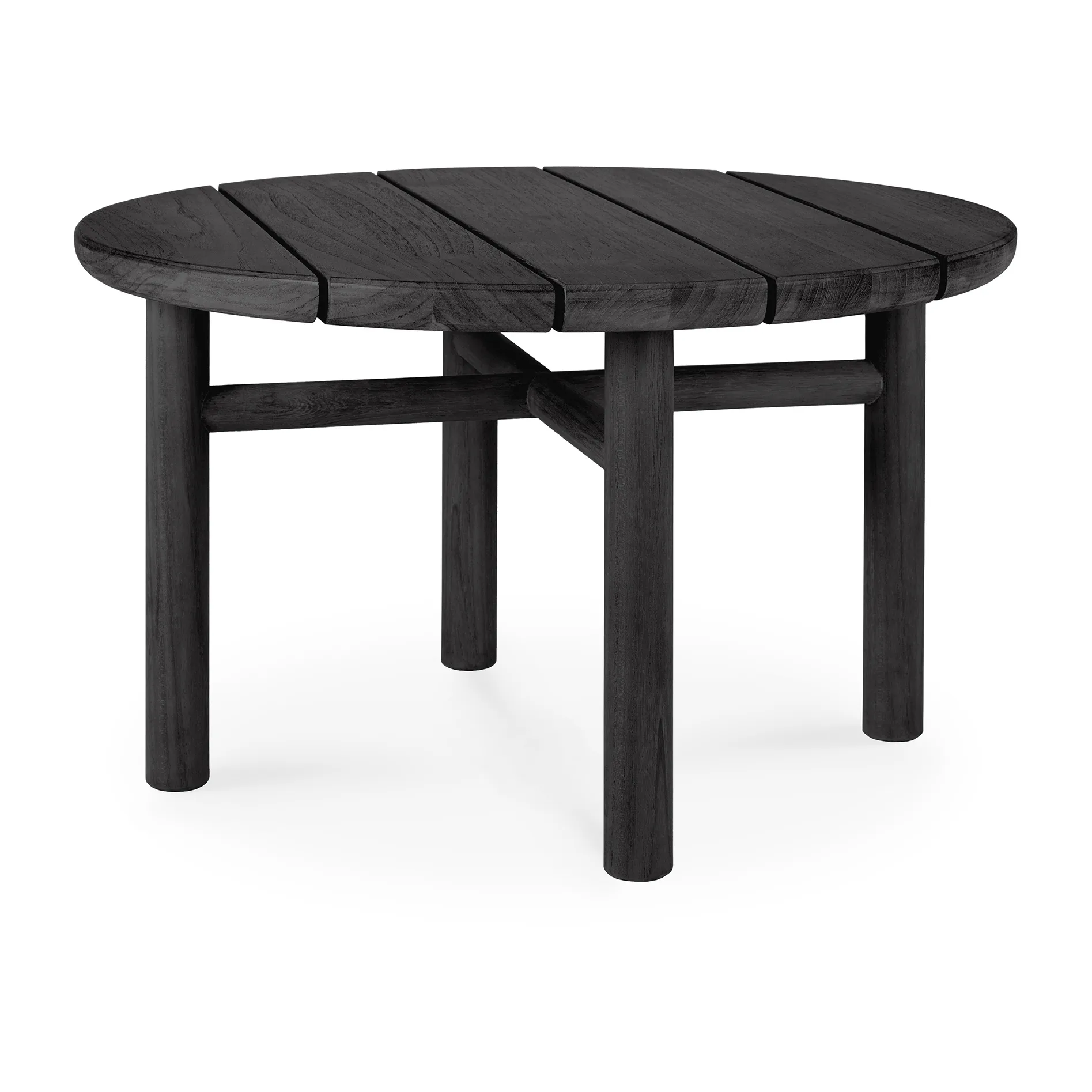 Quatro outdoor salongbord svartbeiset teak, Ø 59 cm Ethnicraft