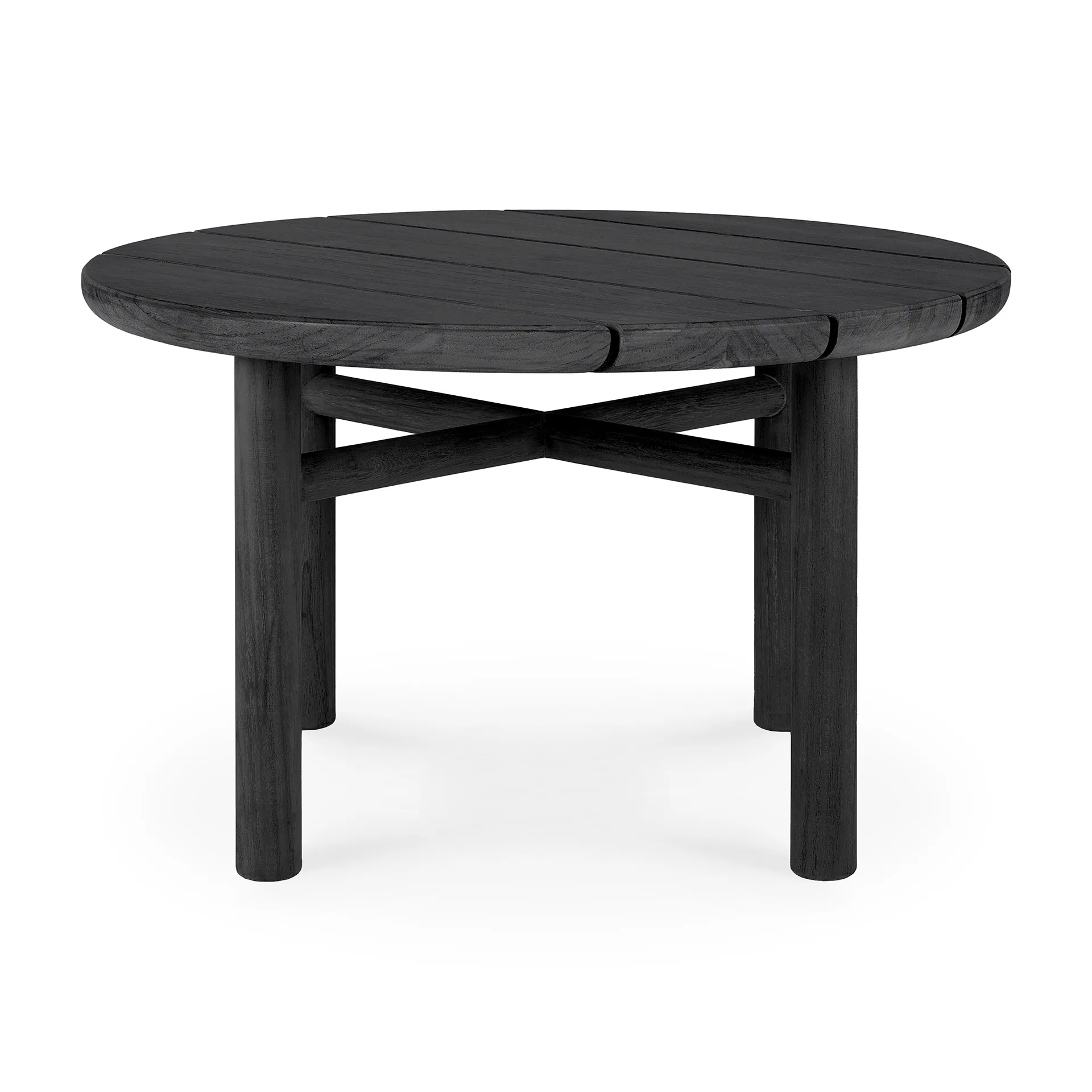Quatro outdoor salongbord svartbeiset teak, Ø 59 cm Ethnicraft