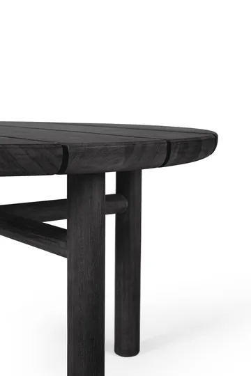 Quatro outdoor salongbord svartbeiset teak - Ø 59 cm - Ethnicraft