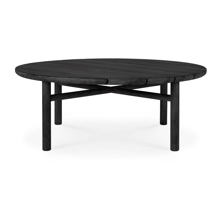 Quatro outdoor salongbord svartbeiset teak - Ø 95 cm - Ethnicraft