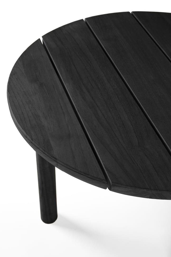 Quatro outdoor salongbord svartbeiset teak, Ø 95 cm Ethnicraft