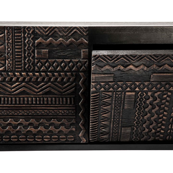 Tabwa mediebenk, Svart teak 41 x 160 cm Ethnicraft