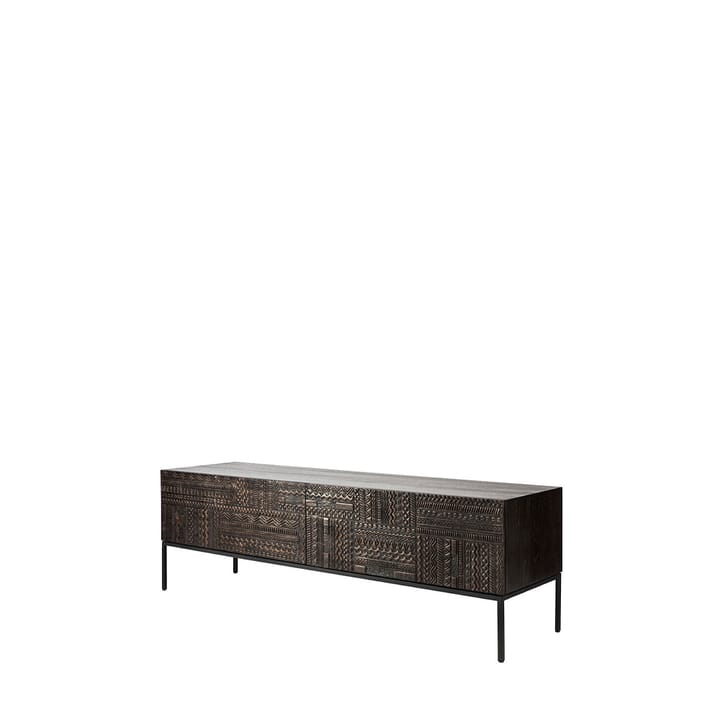 Tabwa mediebenk, Svart teak 41 x 160 cm Ethnicraft