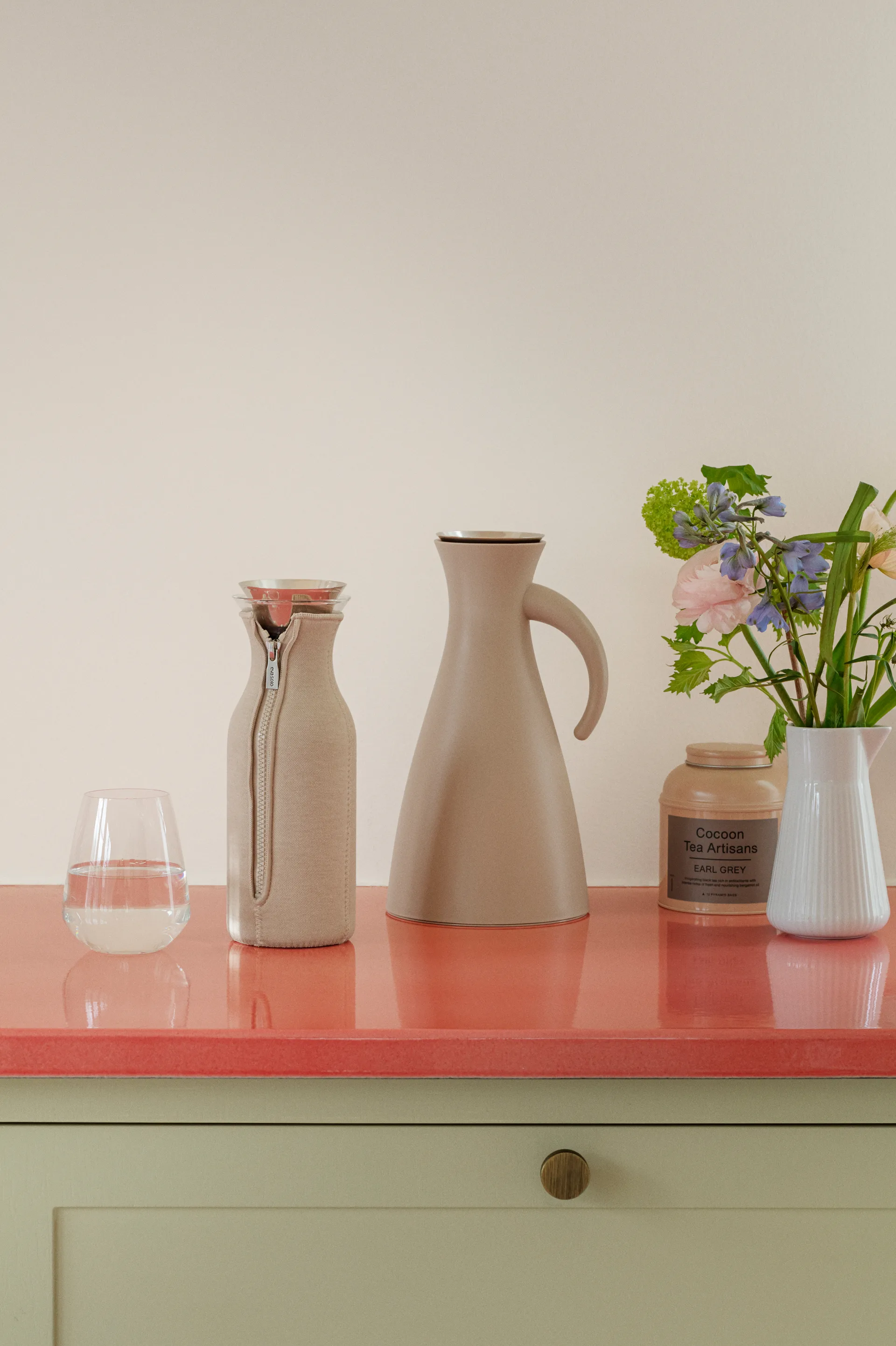 Eva Solo kjøleskapskaraffel vevd trekk, Caramel cream Eva Solo