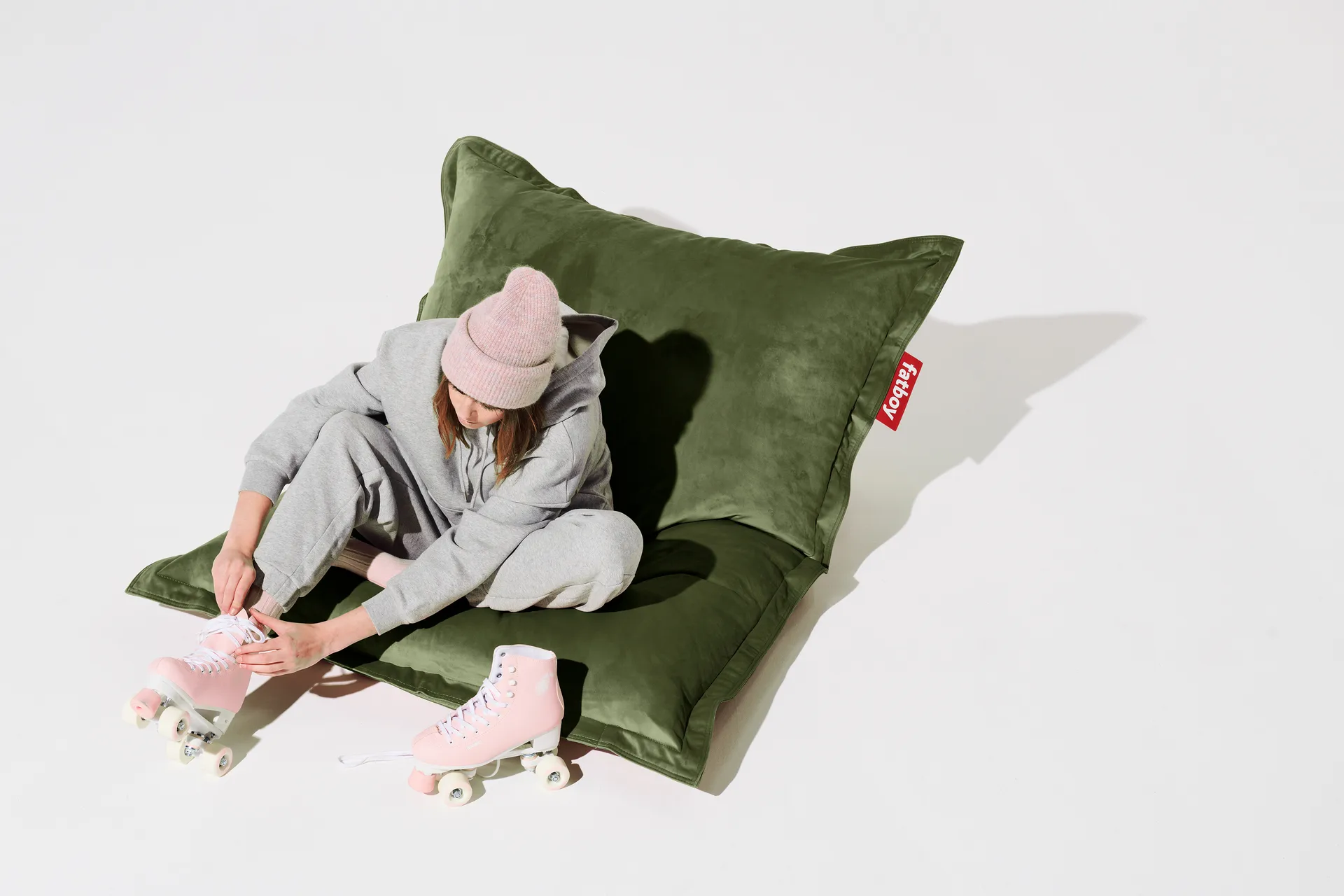 Fatboy Original Slim Velvet saccosekk, Recycled deep green Fatboy