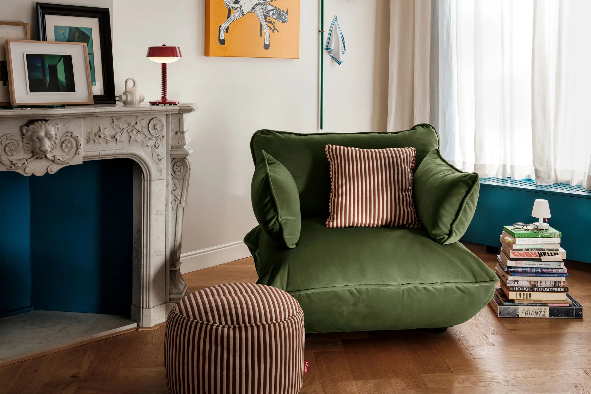 Fatboy Sumo armlene, Velvet recycled deep green, 35x69x27 cm Fatboy