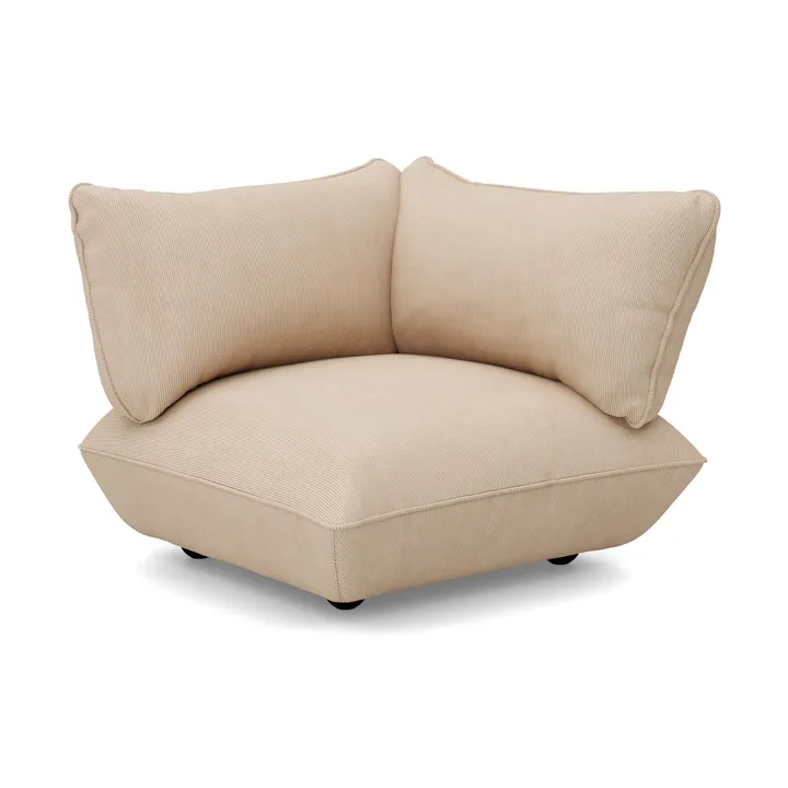 Fatboy Sumo hjørnemodul - Cord recycled beige, høyremodul, 108x108x90 cm - Fatboy