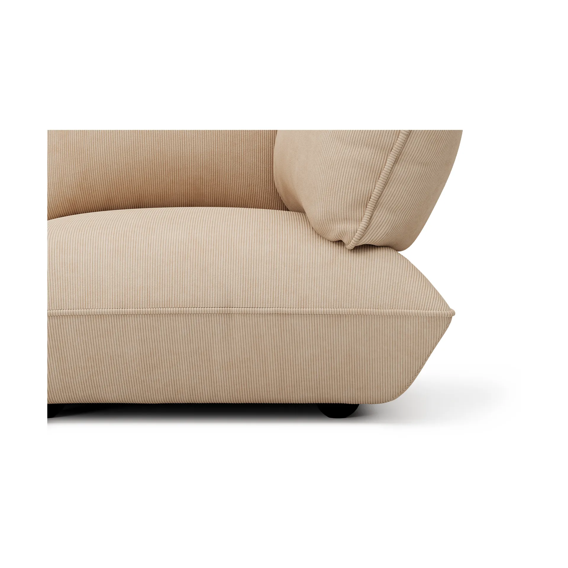 Fatboy Sumo hjørnemodul, Cord recycled beige, venstremodul, 108x108x90 cm Fatboy