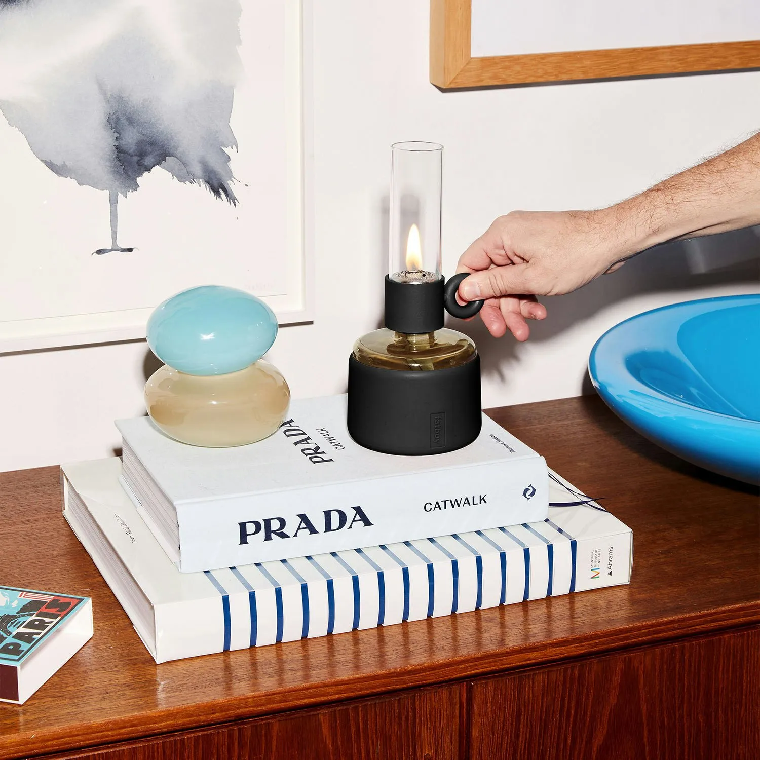 Flamtastique XS oljelampe, Black Fatboy