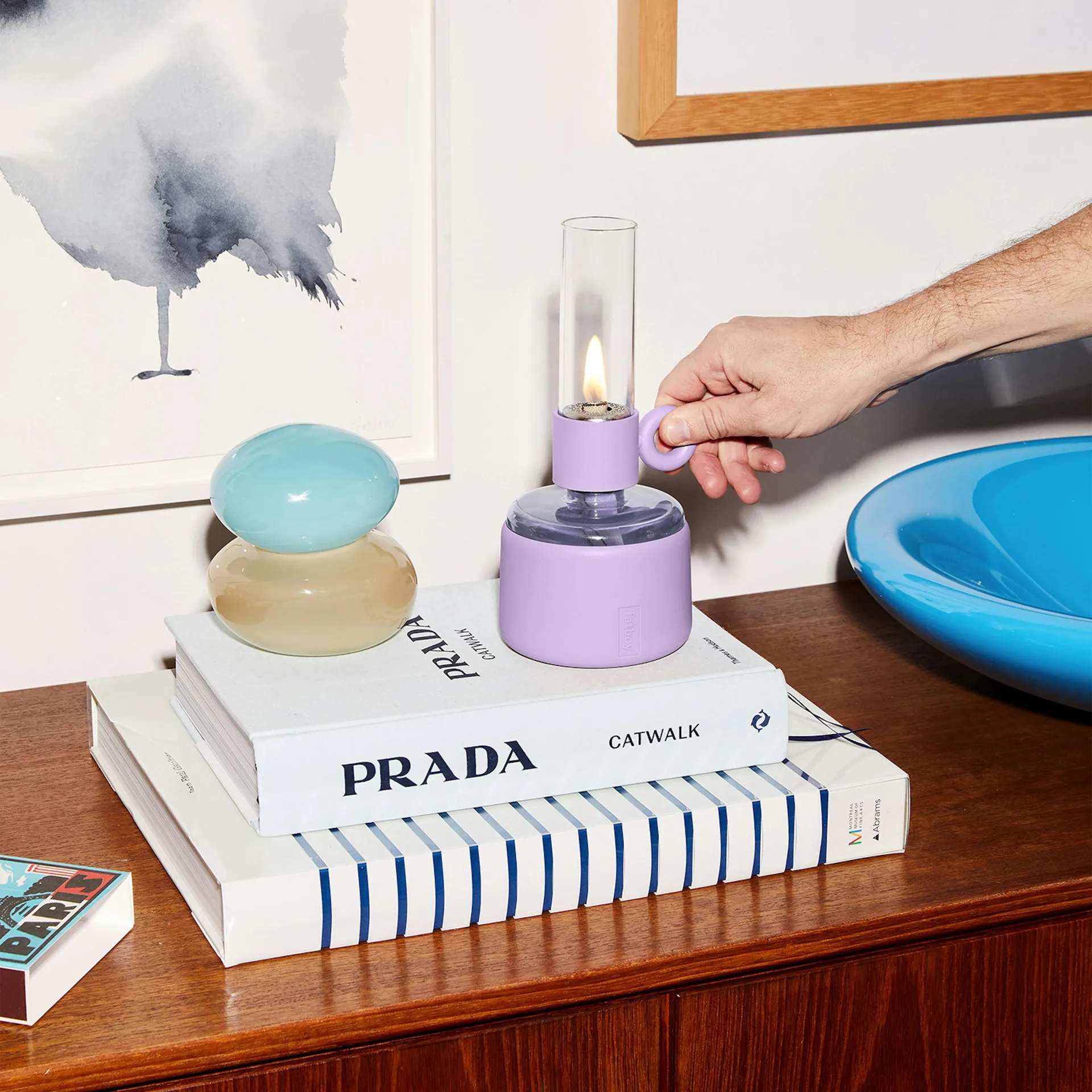 Flamtastique XS oljelampe, Lilac Fatboy