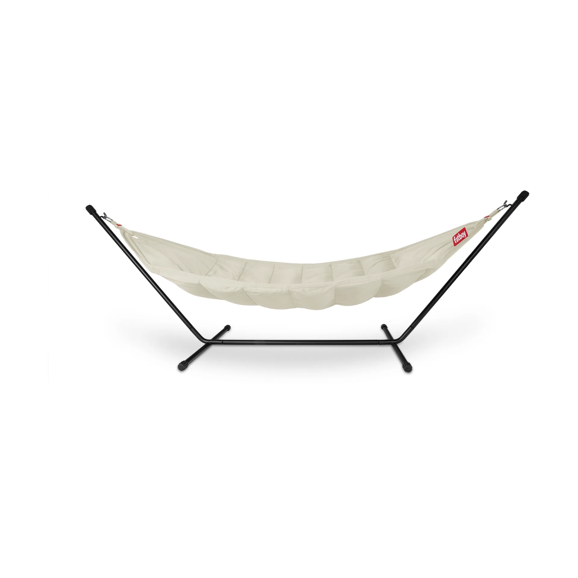 Headdemock hengekøye, Cream, inkl. stativ svart + nakkpute Fatboy